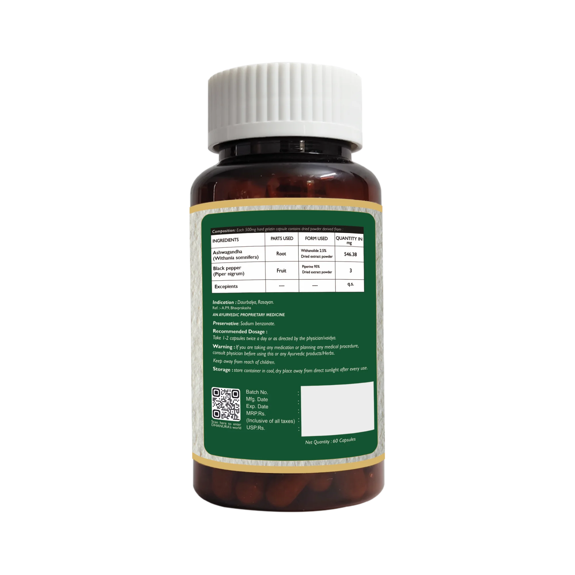 Powerful Ashwagandha : Feel calm. Think clear. Stay balanced.